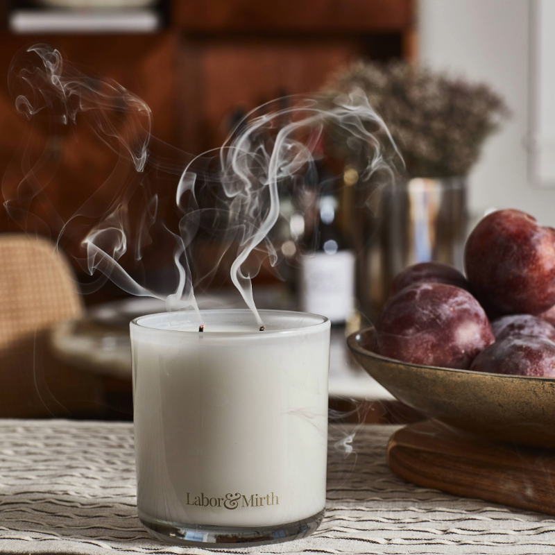 Labor and mirth candle