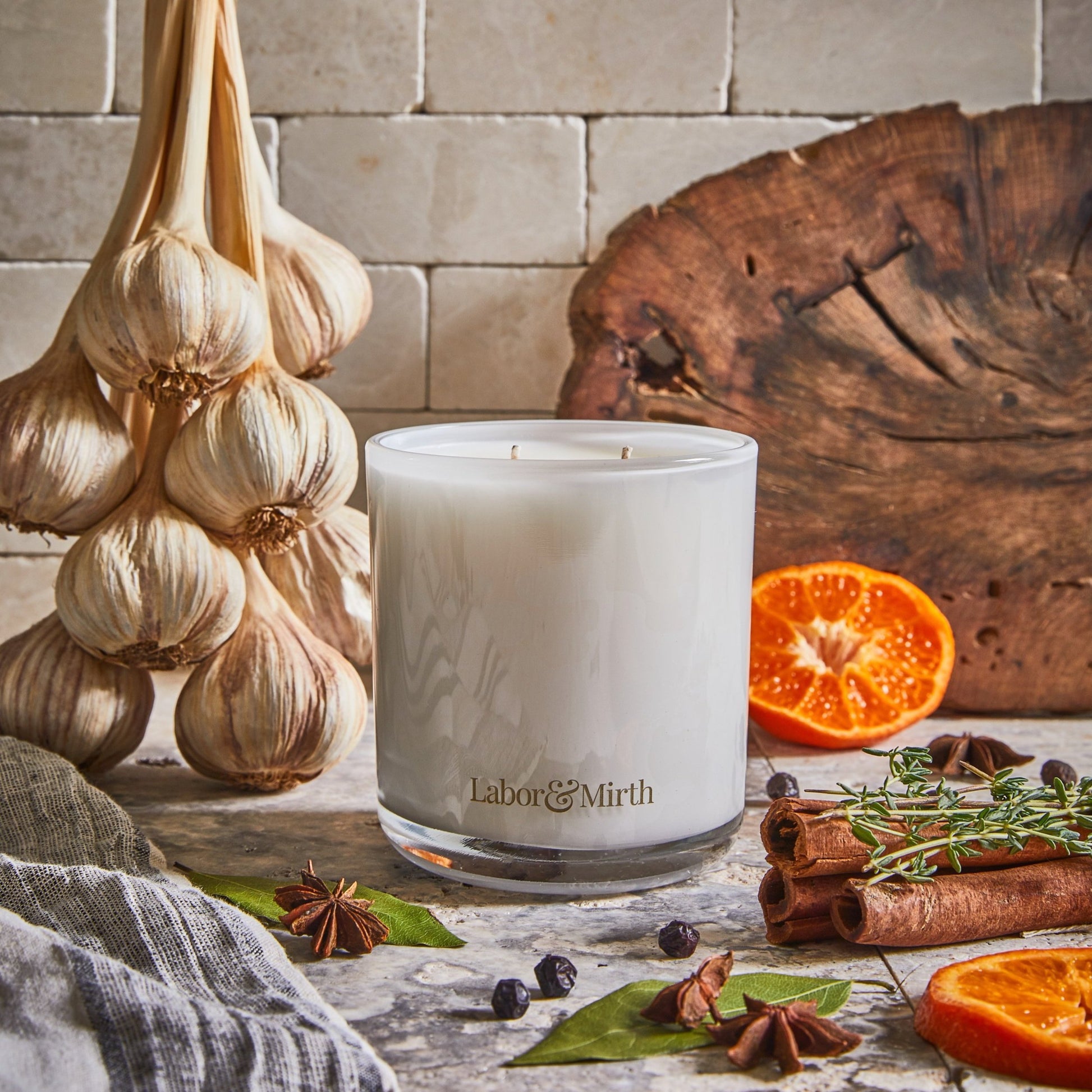 candle with pretty background