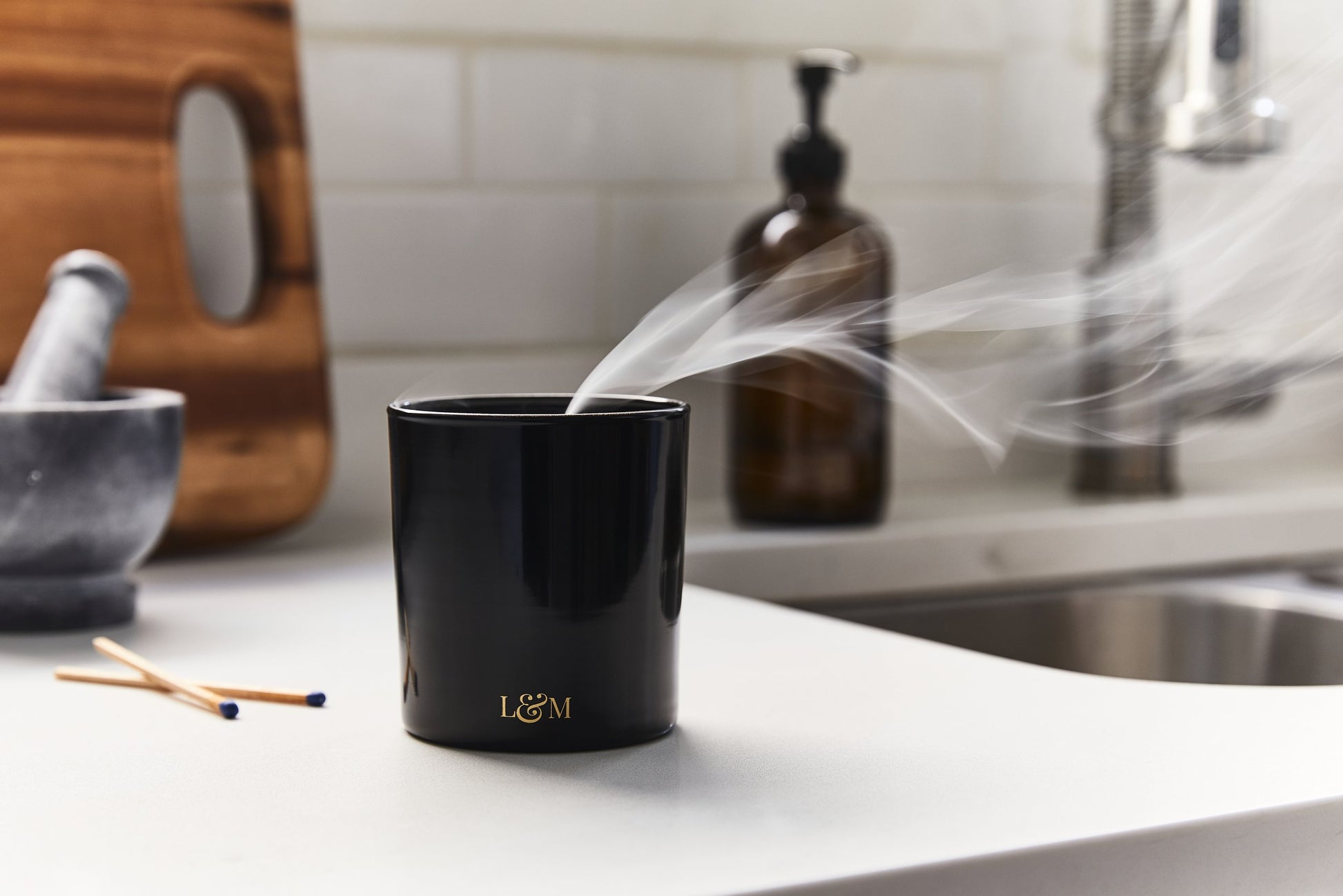 l and m-smoke candle